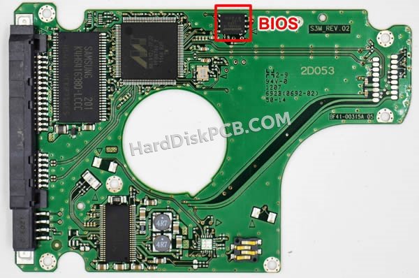 Passaggi per scambiare il chip BIOS su BF41-00315A scheda elettronica HDD Samsung