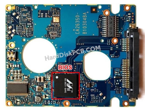 Passaggi per scambiare il chip BIOS su CA21350-B12X scheda elettronica HDD Fujitsu