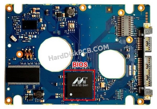 Passaggi per scambiare il chip BIOS su CA26338-B74104BA scheda elettronica HDD Fujitsu
