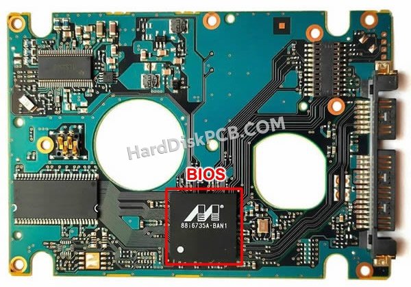 Passaggi per scambiare il chip BIOS su CA26343-B84204BA scheda elettronica HDD Fujitsu