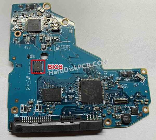 Passaggi per scambiare il chip BIOS su G0020A scheda elettronica HDD Toshiba