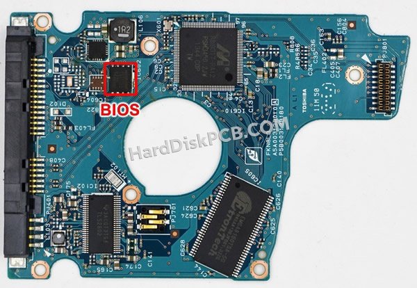 Passaggi per scambiare il chip BIOS su G003138A scheda elettronica HDD Toshiba