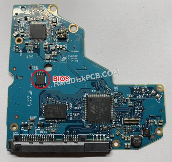 Passaggi per scambiare il chip BIOS su G0038A scheda elettronica HDD Toshiba