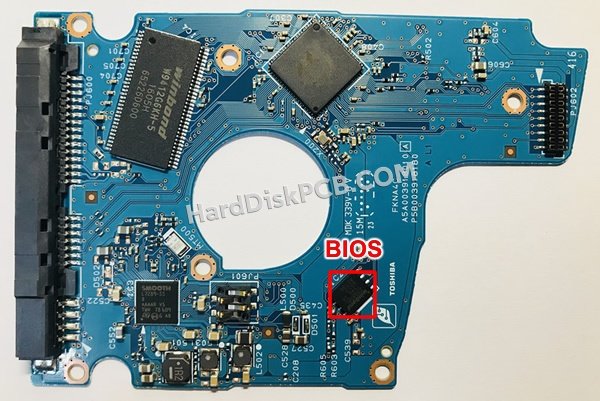 Passaggi per scambiare il chip BIOS su G3918A scheda elettronica HDD Toshiba